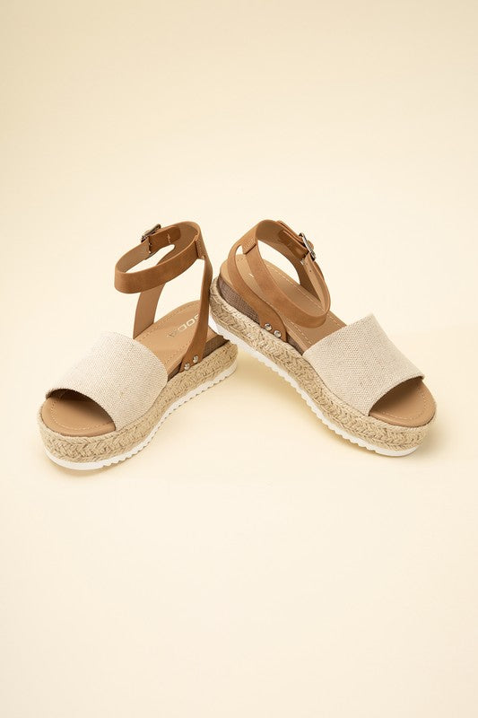 ESPADRILLE ANKLE STRAP SANDALS