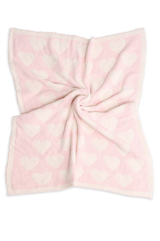 HEART Print Kids Luxury Soft Throw Blanket