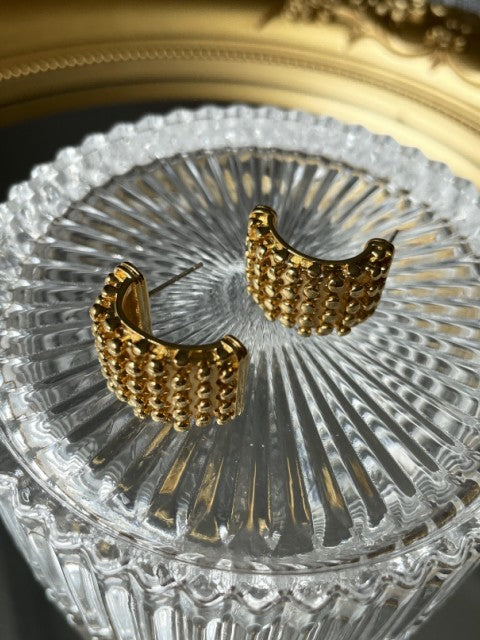 Gold plated special design stud earring