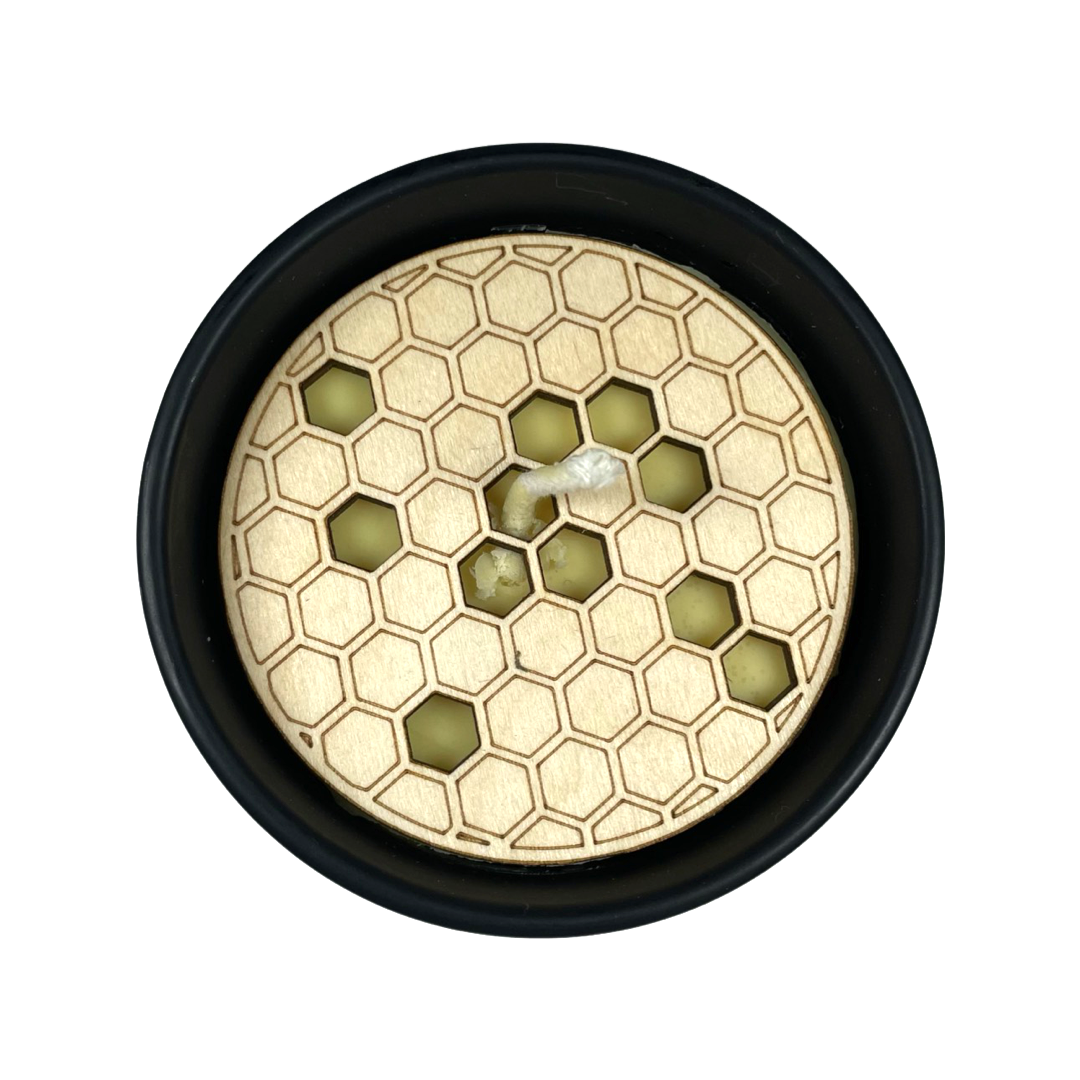 "Cozy Bee" Beeswax Candle - Farmhouse Style Glass Jar